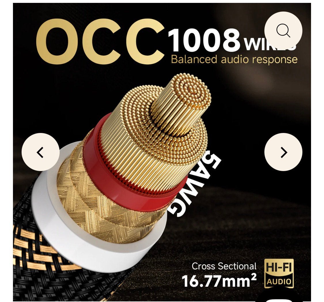 High-end TODN speaker cables, zgan audiofile OCC copper core, Ophalen of Verzenden, Zo goed als nieuw, 2 tot 5 meter, Luidsprekerkabel