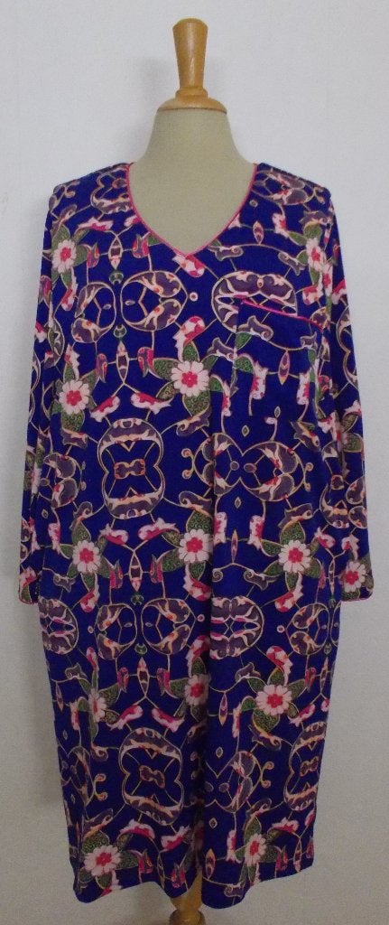Aparte vissen print jurk van Place du Soleil! M, Kleding | Dames, Jurken, Maat 38/40 (M), Zo goed als nieuw, Knielengte, Meerkleurig