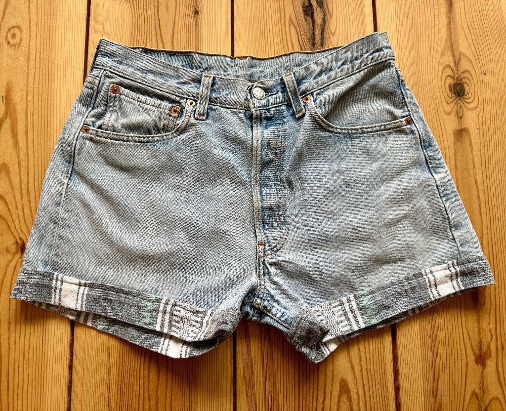 Levi's 501 Jeans Short - Blauw Denim - W27 / Small, Blauw, Ophalen of Verzenden, Zo goed als nieuw, W27 (confectie 34) of kleiner
