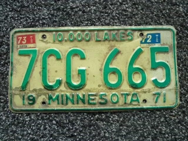 Kentekenplaat Licenseplate Minnesota 71 USA, Verzamelen, Verzenden, Gebruikt, Auto's