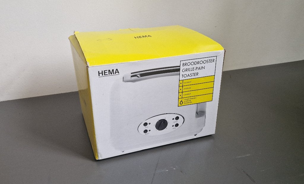 Nieuwe HEMA Broodrooster (Wit) – Origineel in Doos, Ophalen, Nieuw, Uitneembare kruimellade