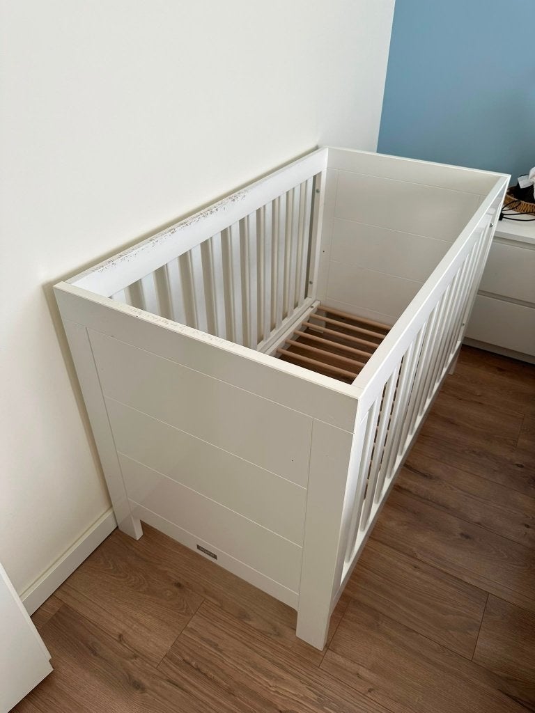 Bed 60x120 Noah Wit, Ophalen, Gebruikt, Lattenbodem, Minder dan 140 cm