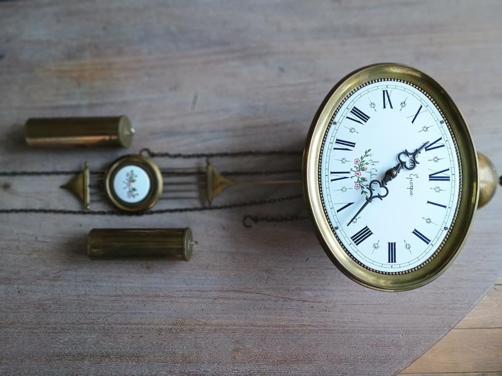 Goed werkende vintage hangklok - Teab, Antiek en Kunst, Ophalen