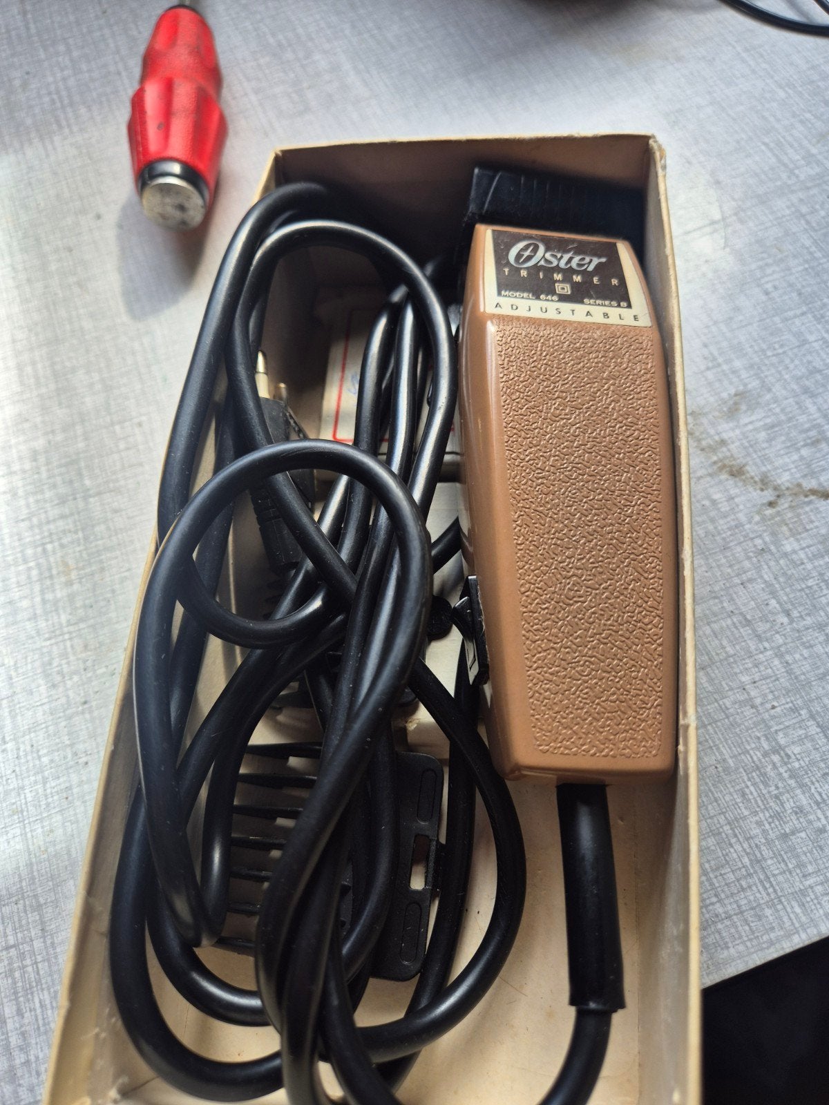 Vintage Oster Professional Tondeuse met accessoires, Ophalen of Verzenden