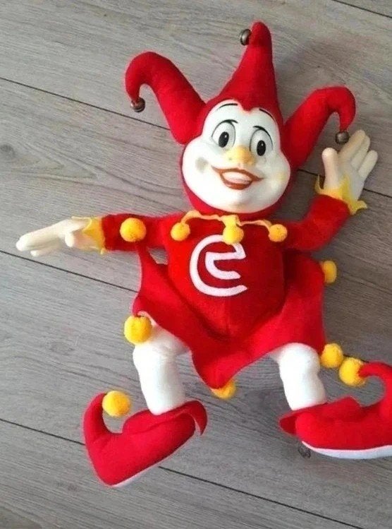Efteling Pardoes knuffel rood grote pluche pop, Overige merken, Overige typen, Ophalen of Verzenden, Zo goed als nieuw