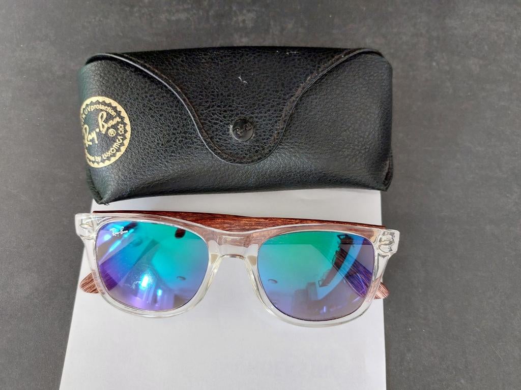 Ray-Ban zonnebril met houten pootjes, Ophalen of Verzenden