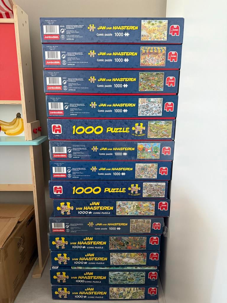 Jan van Haasteren Puzzels 1000 stukjes - Veel Titels, Ophalen of Verzenden, Meer dan 50 stukjes, Zo goed als nieuw, 6 jaar of ouder