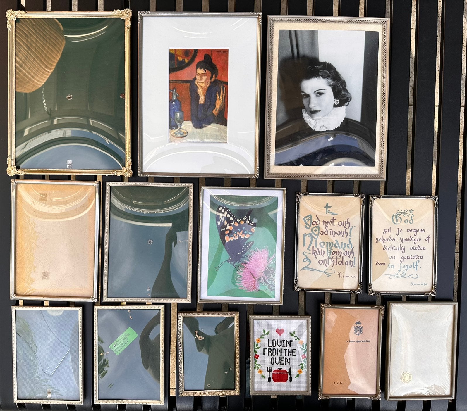 Fotolijsten Antiek Bol Glas, Antiek en Kunst, Ophalen of Verzenden