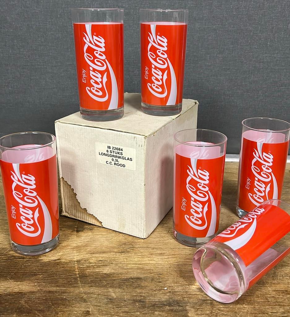 6 NIEUWE Coca Cola glazen. 0,3 l., Ophalen of Verzenden, Nieuw, Gebruiksvoorwerp