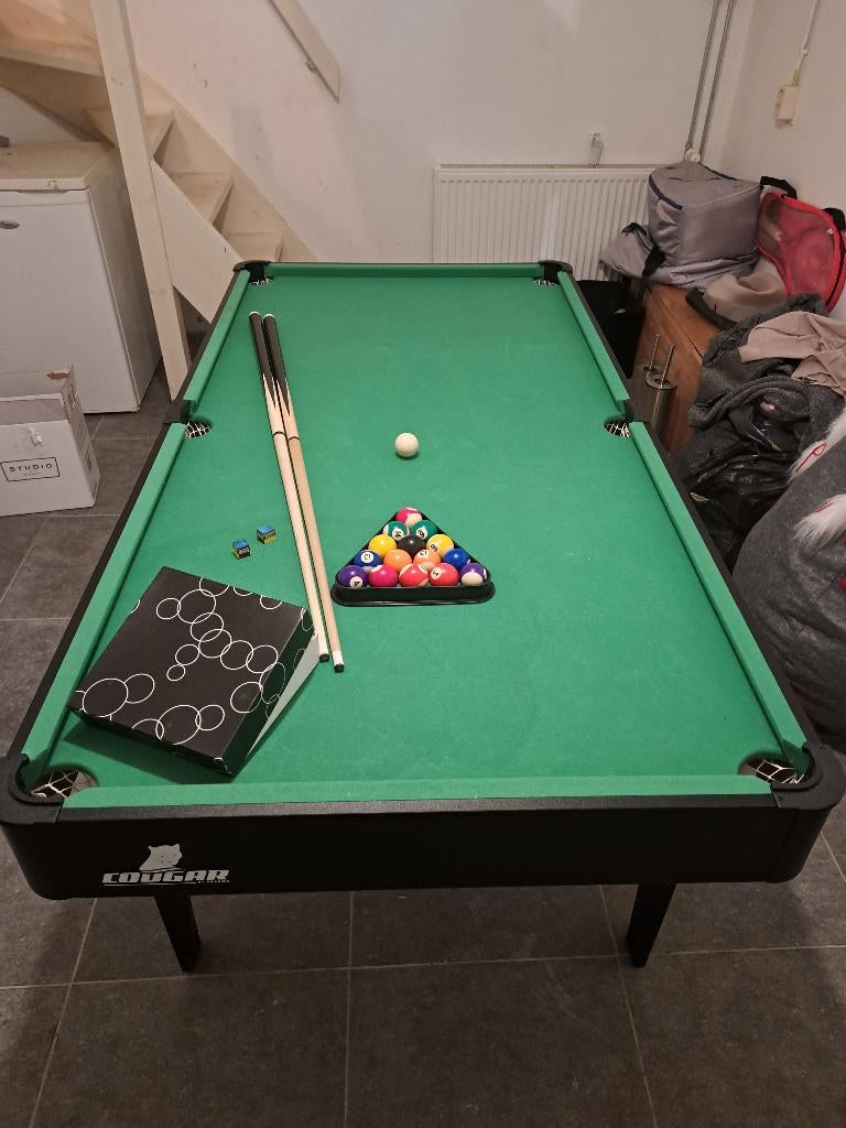 Pool table, Cougar 5ft/3ft, Sport en Fitness, Biljarten en Poolen, Ophalen, Zo goed als nieuw, Pooltafel