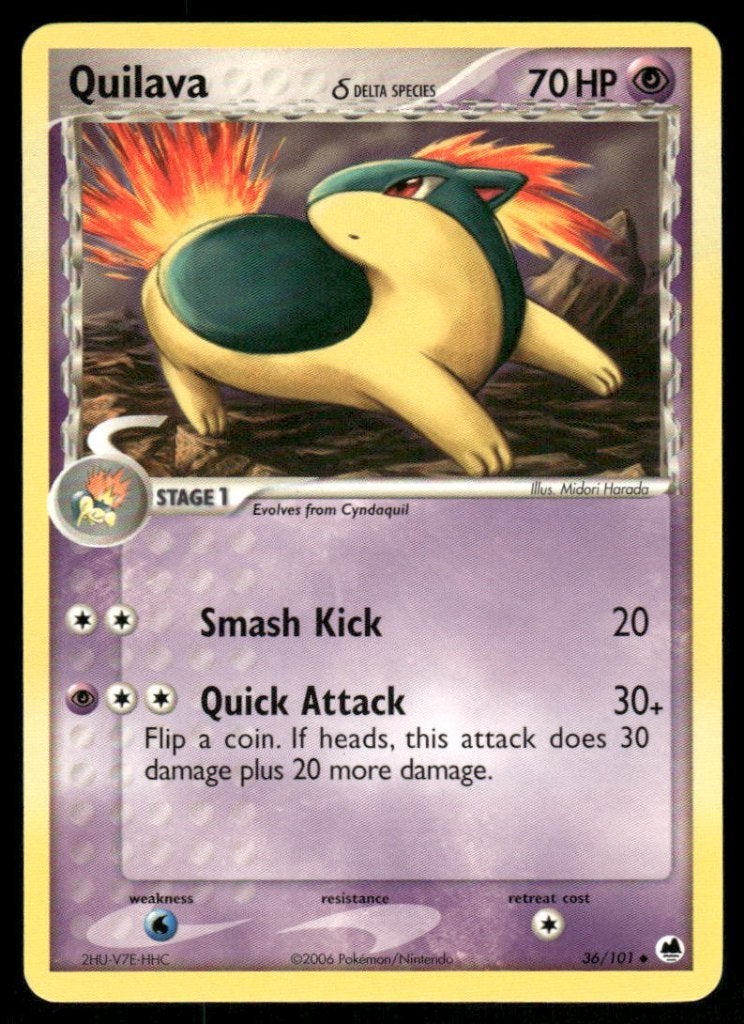 Quilava δ 36/101 - Dragon Frontiers, Verzenden, Gebruikt