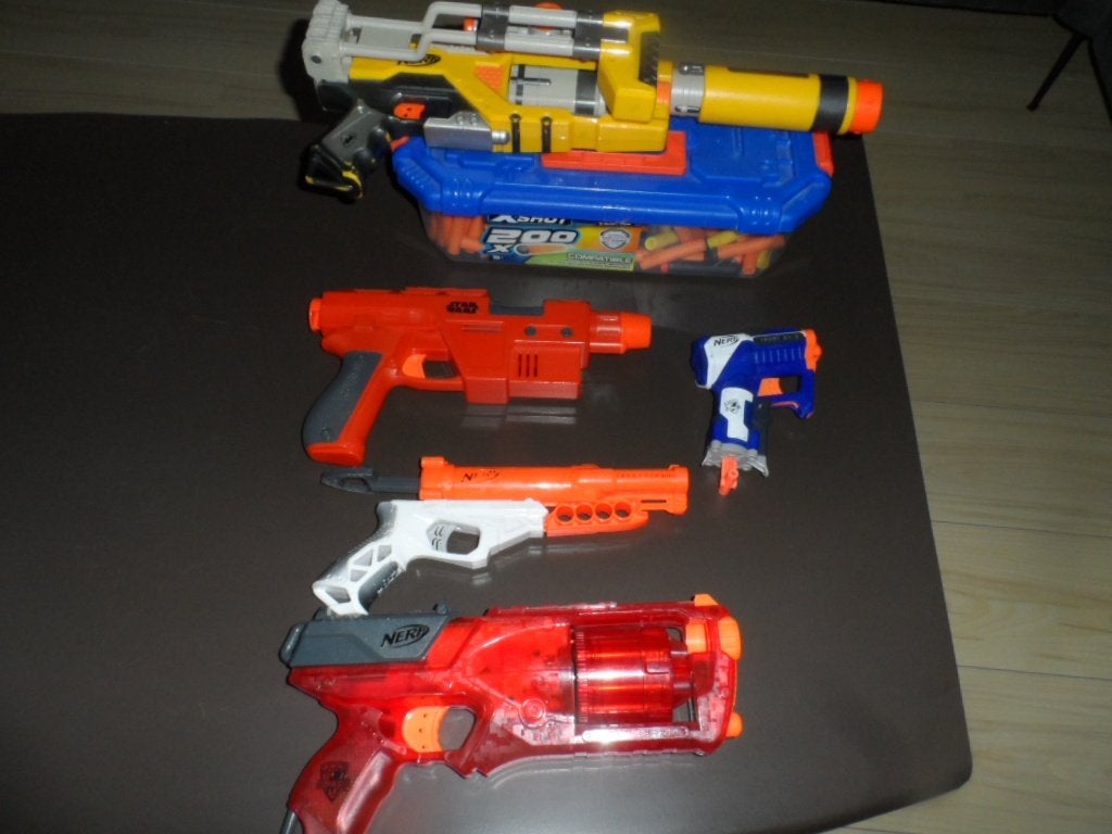 Grote Nerf Blaster Collectie met veel Darts, Ophalen of Verzenden, Zo goed als nieuw