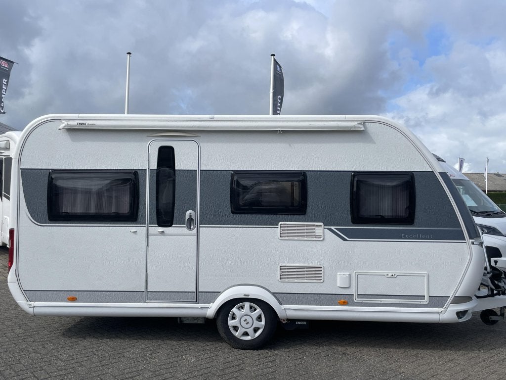 Hobby Excellent 455 UF MOVER/FIETSENREK/VOORTENT, Caravans en Kamperen, Rondzit, Hobby, Bedrijf, Schokbreker