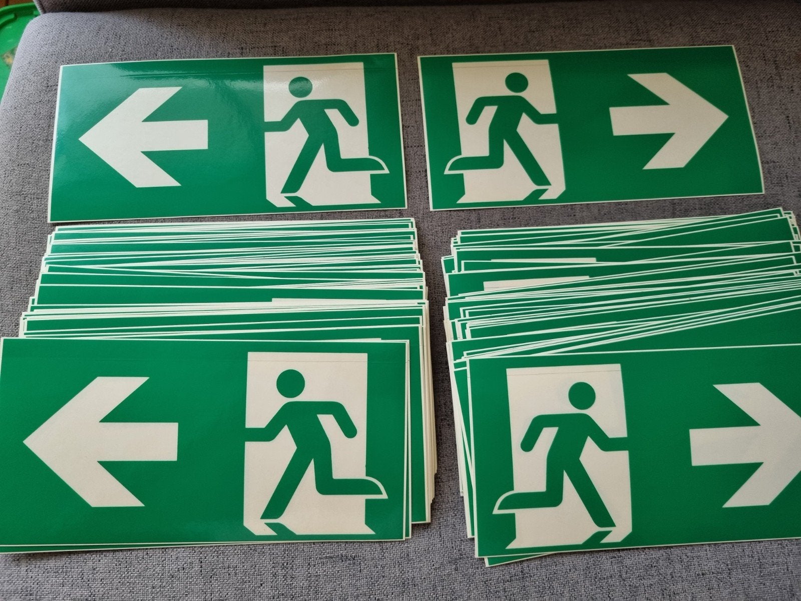 Pictogramstickers vluchtroute, noodverlichting nieuw, Ophalen of Verzenden, Nieuw, Bedrijf of Vereniging