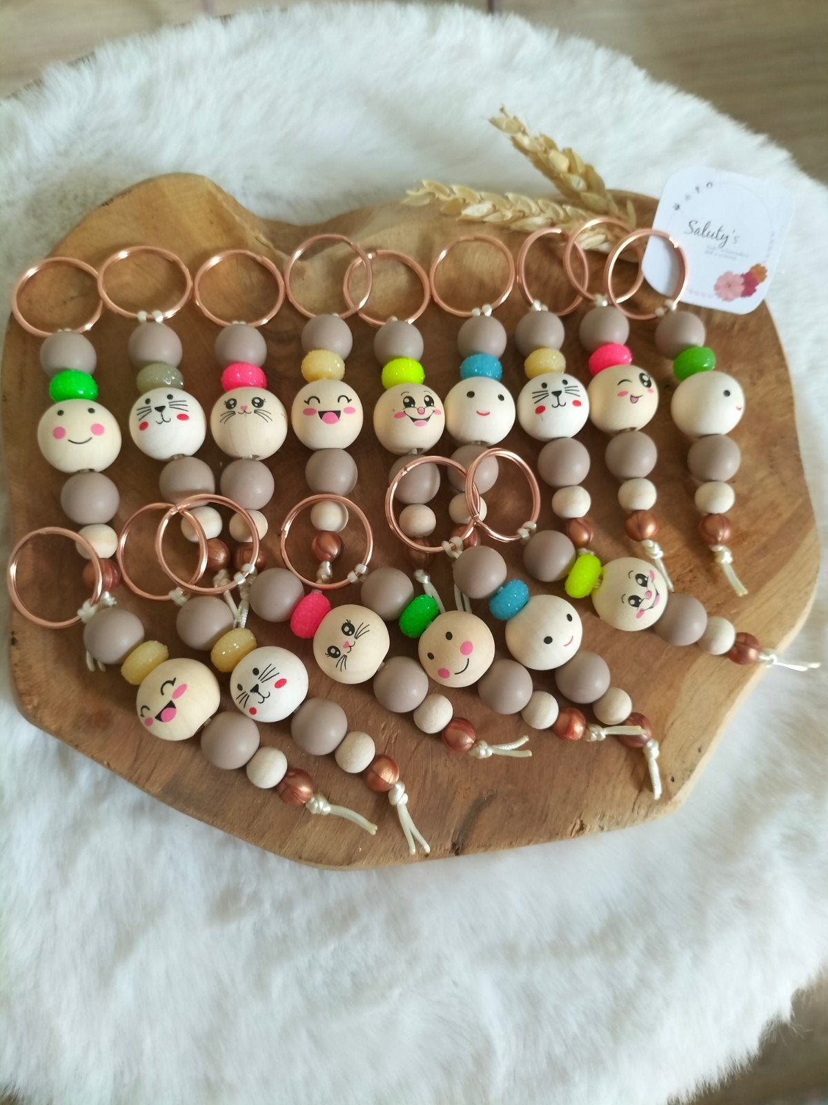 Nieuw Bedankje/traktatie Gelukspoppetje sleutelhanger beige, Salutys kinder- en kraamcadeaus, Nieuw, Ophalen of Verzenden, Info@salutys.nl