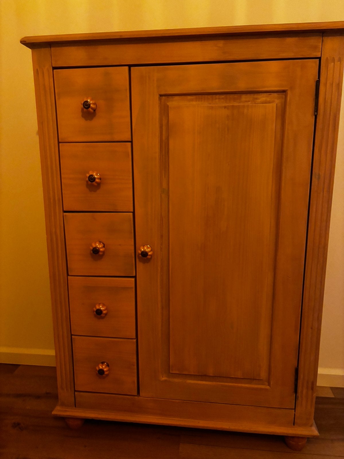 Houten kast, Huis en Inrichting, Kasten | Kledingkasten, Ophalen, Gebruikt, Met deur(en), 100 tot 150 cm