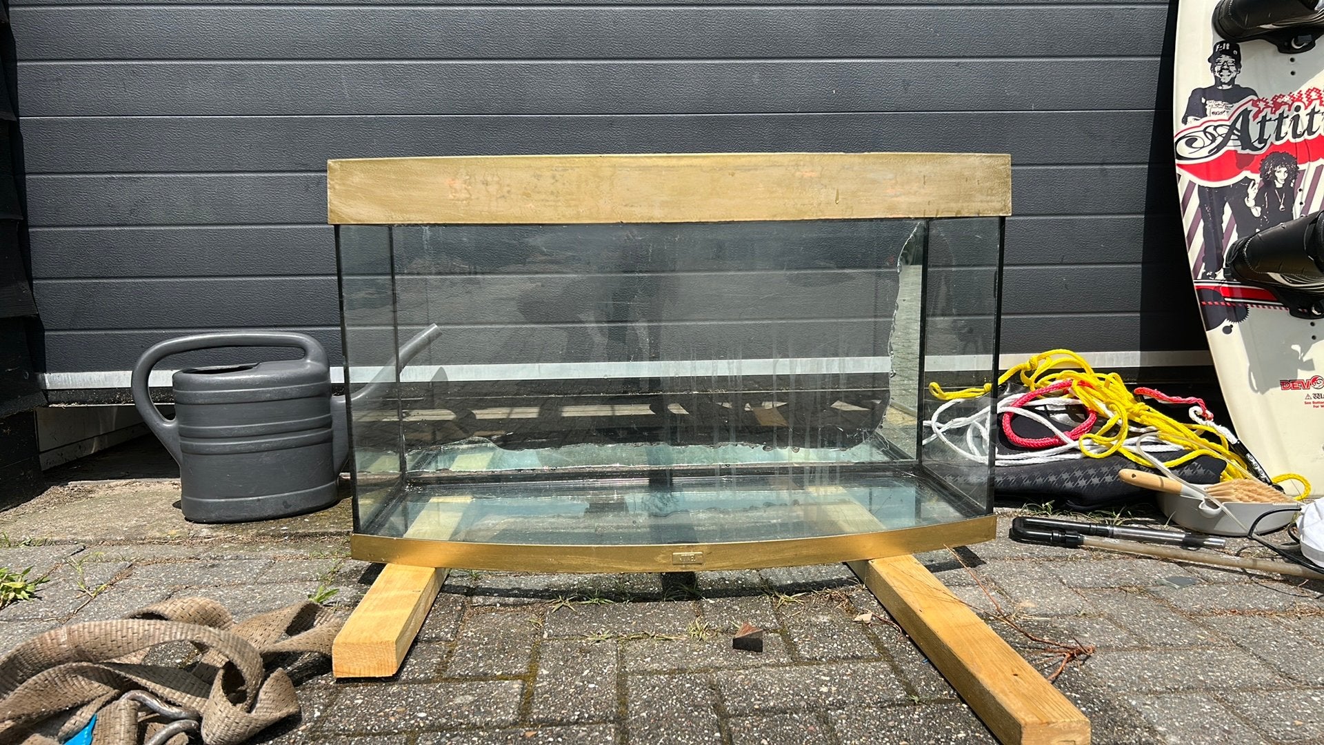 Leeg Aquarium groot, Dieren en Toebehoren, Vissen | Aquaria en Toebehoren, Ophalen, Gebruikt, Leeg aquarium