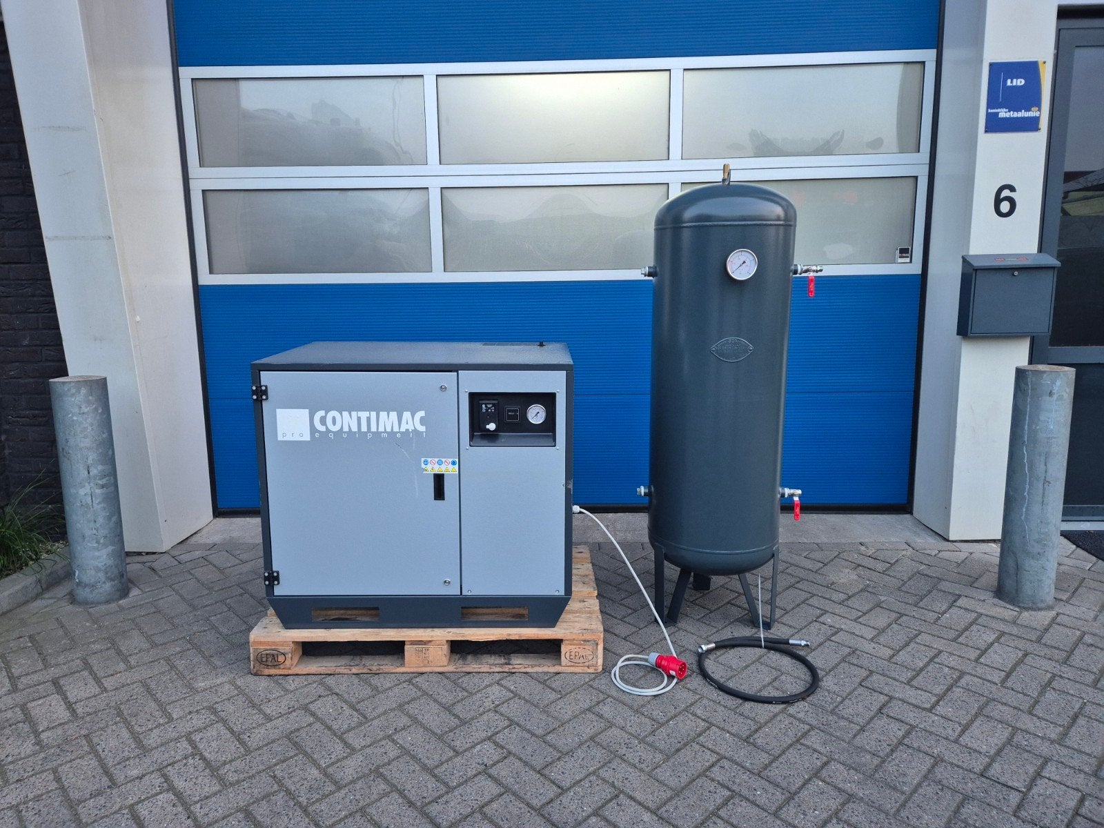 Contimac Silent 705 Zuigercomressor 380V Compleet!, Doe-het-zelf en Verbouw, Gebruikt, Info@bolkmachinehandel.nl, Italië, Geluidgedempt