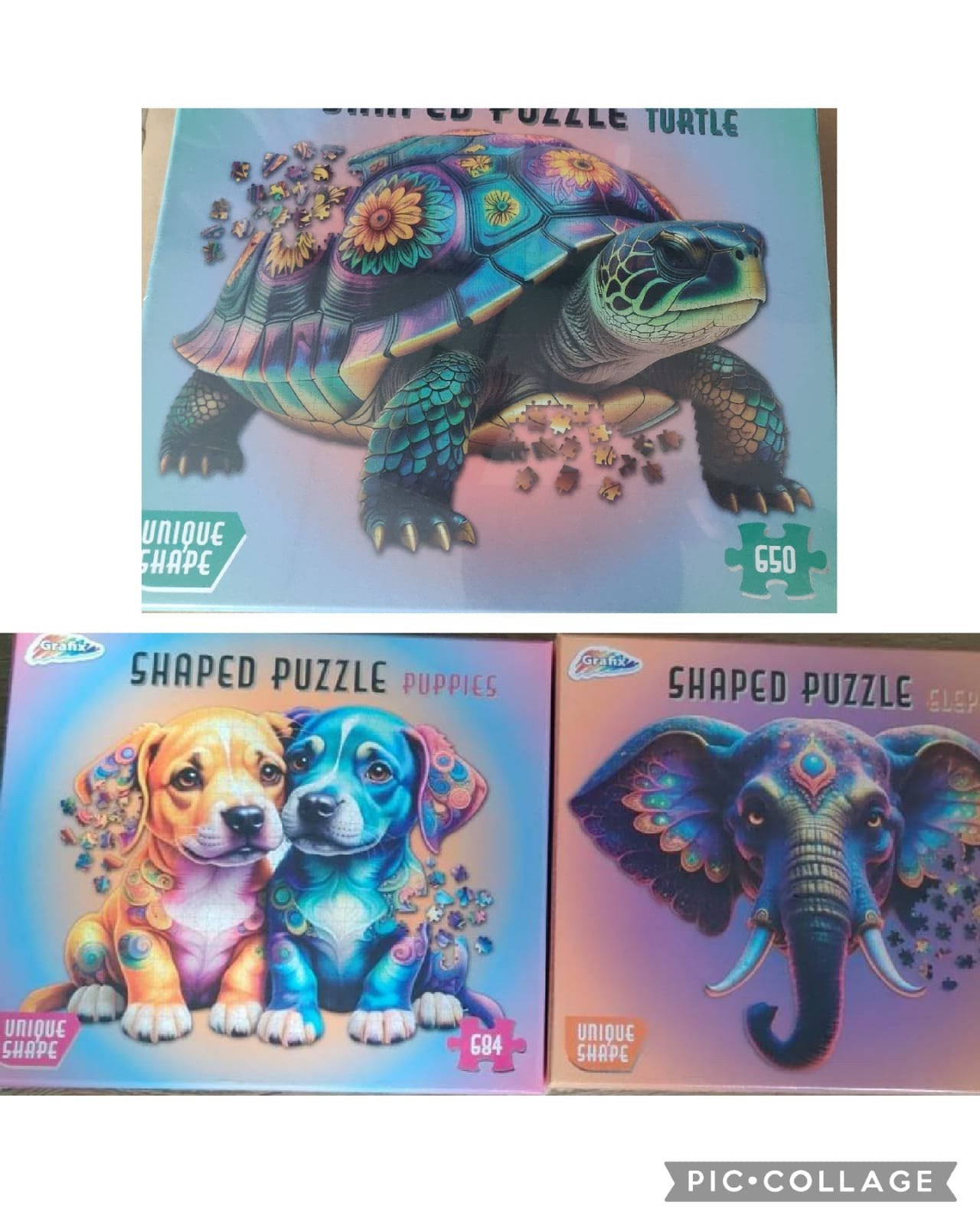 Prachtige puzzels: Olifant, schildpad  en hondjes, Ophalen of Verzenden, 500 t/m 1500 stukjes, Nieuw