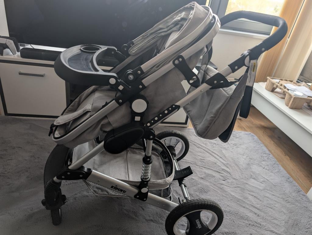 KIDUKU 3-in-1 kinderwagen in goede staat., Kinderen en Baby's, Kinderwagens en Combinaties, Gebruikt, Ophalen of Verzenden, Met reiswieg