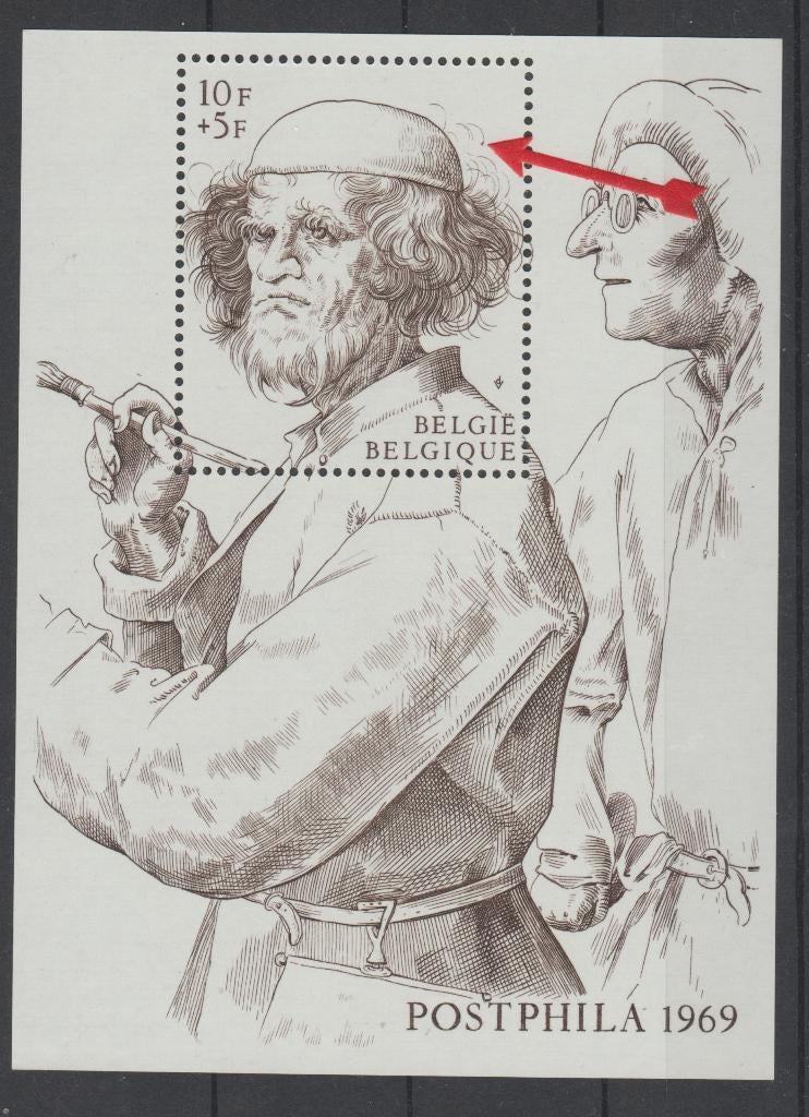 België 1969 Blok Posthila II met LUPPI variëteit **, Orginele gom, Kunst, Ophalen of Verzenden, Postfris