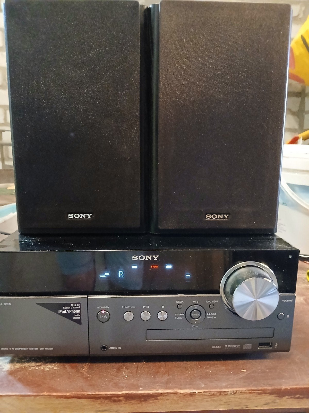 Sony Micro Hi-Fi Component System CMT-M333NT met speakers, Ophalen, Gebruikt, Microset, Tuner of Radio