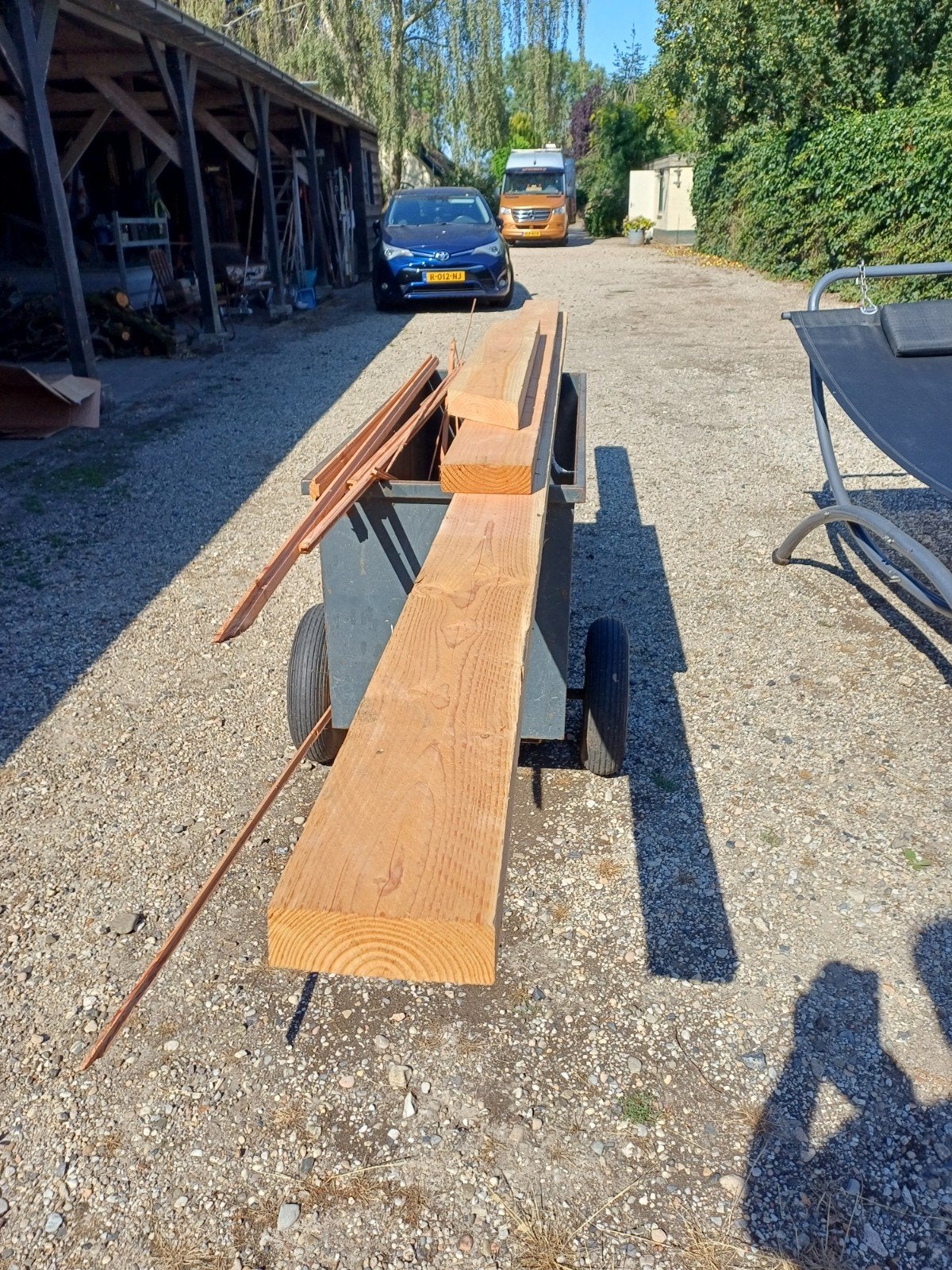 2  Douglas balken 5 x 15, fijnbezaagd, Ophalen, Nieuw, Balk, Overige houtsoorten