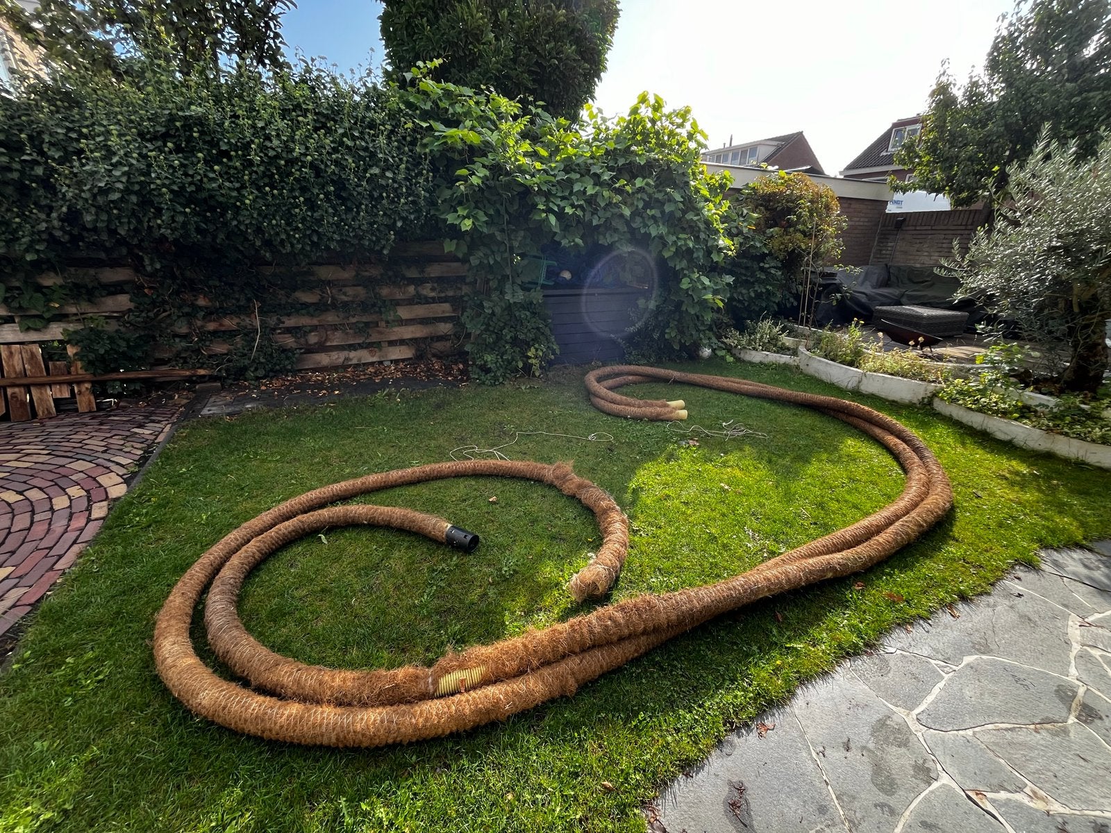 Drainage buis kokos 80 mm 12 en 11 meter, Tuin en Terras, Ophalen, Gebruikt