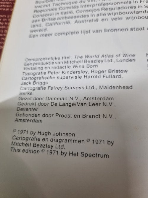 -	wijnatlas hugh johnson, Ophalen of Verzenden