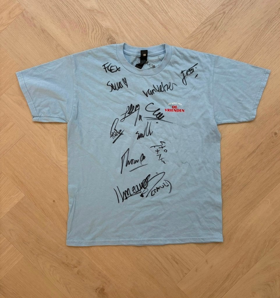 Gesigneerd vrienden van amstel shirt backstage 2024, Ophalen of Verzenden, Nieuw, Blauw, Geen merk