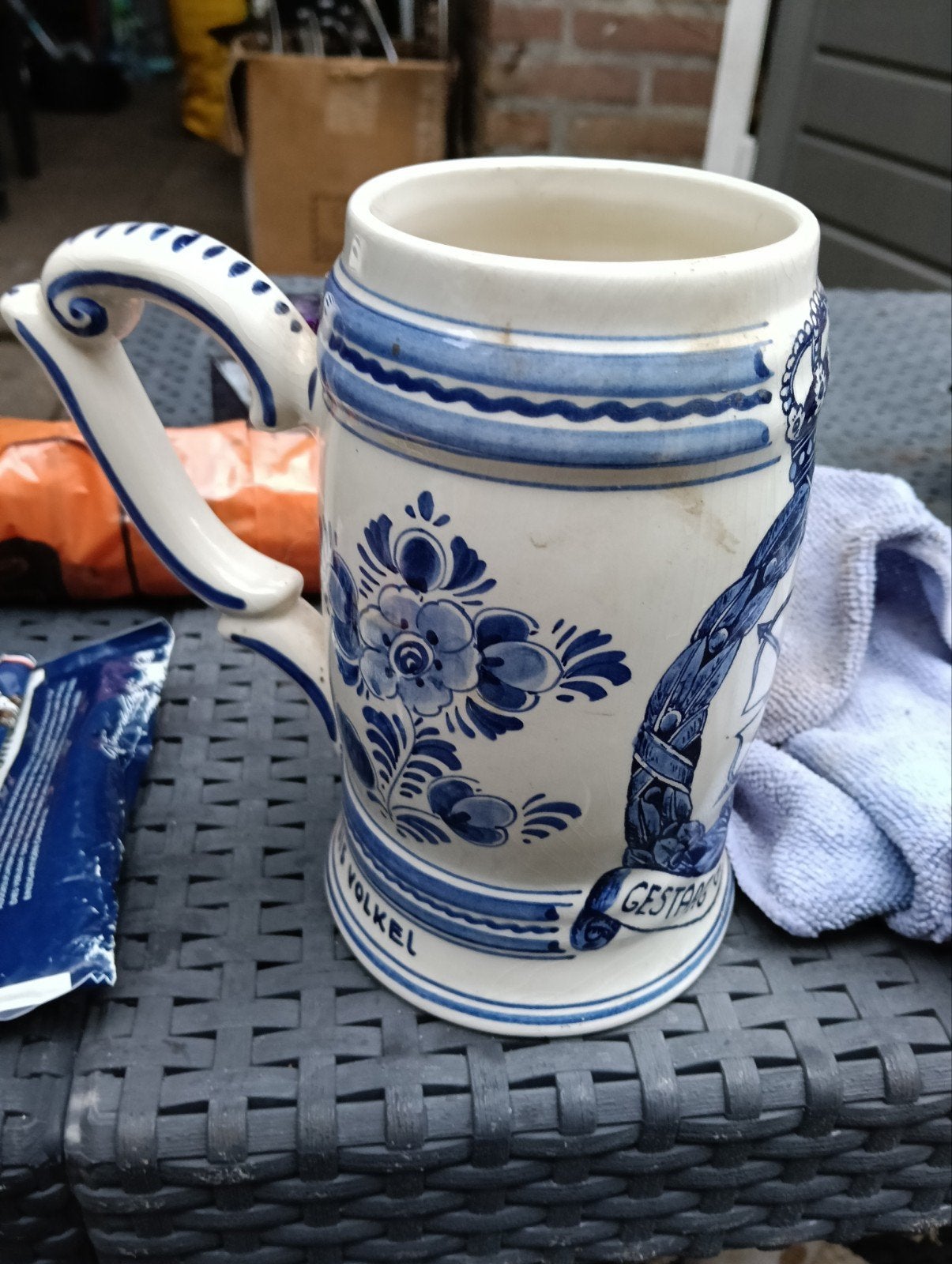 Bier mok officiersmess Vliegbasis Volkel, Verzamelen, Ophalen of Verzenden