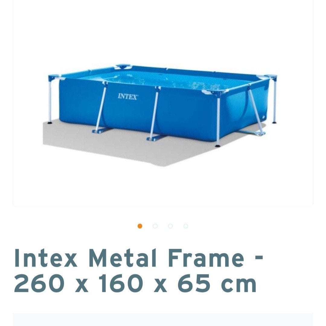 Intex Metal Frame Zwembad 260x160x65 cm, Ophalen, Gebruikt, Opzetzwembad, 200 tot 400 cm