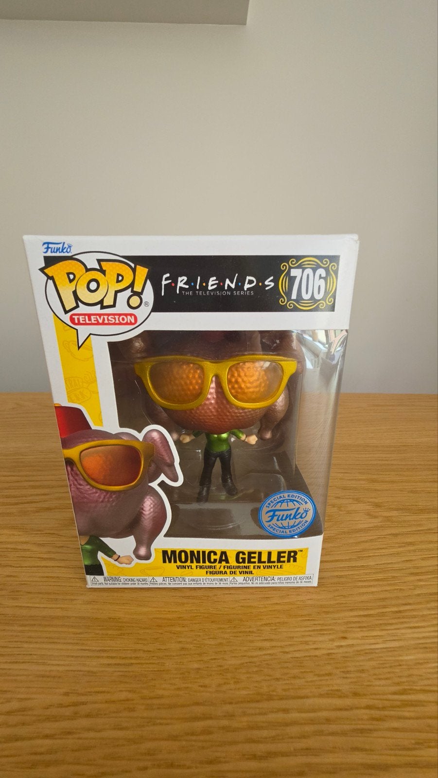 Funko pop Monica geller 706 Metallic, Ophalen of Verzenden, Nieuw