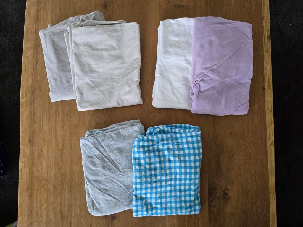 6x ledikant hoeslakens 60 x 120 cm, Overige kleuren, Jongetje of Meisje, Hoeslaken of Sloop, Ophalen of Verzenden