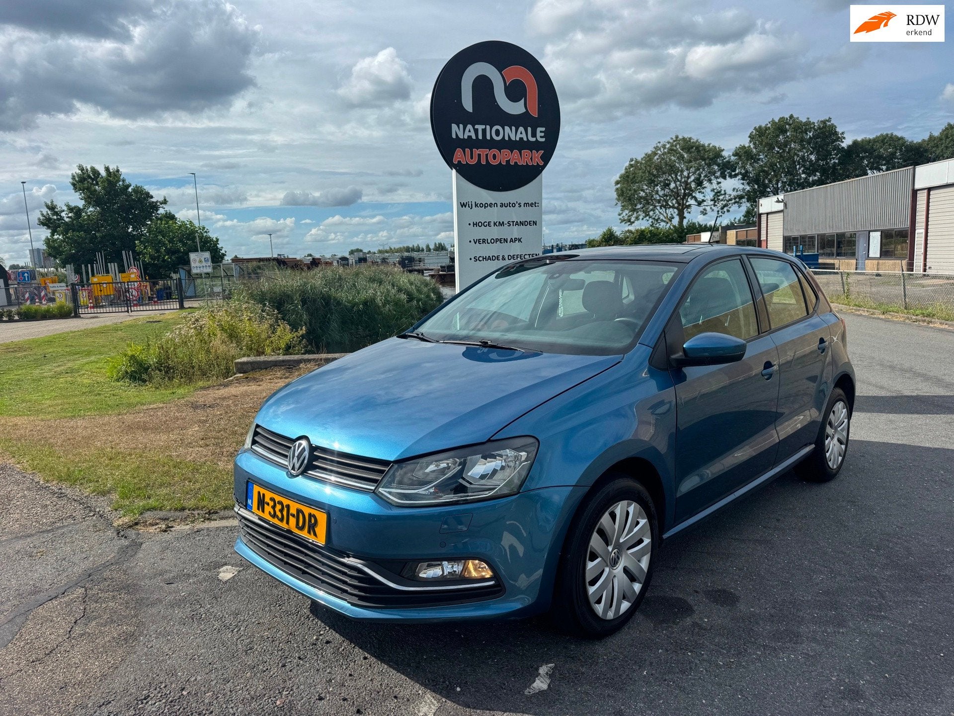 Volkswagen Polo 2014 * 1.2 TSI Comfortline * Airco * APK 202, Euro 6, 4 cilinders, Blauw, Bedrijf