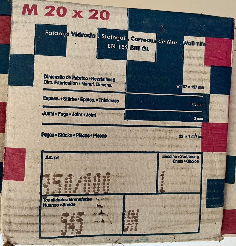 Wandtegels 20x20cm wit, Ophalen, Nieuw, Overige typen