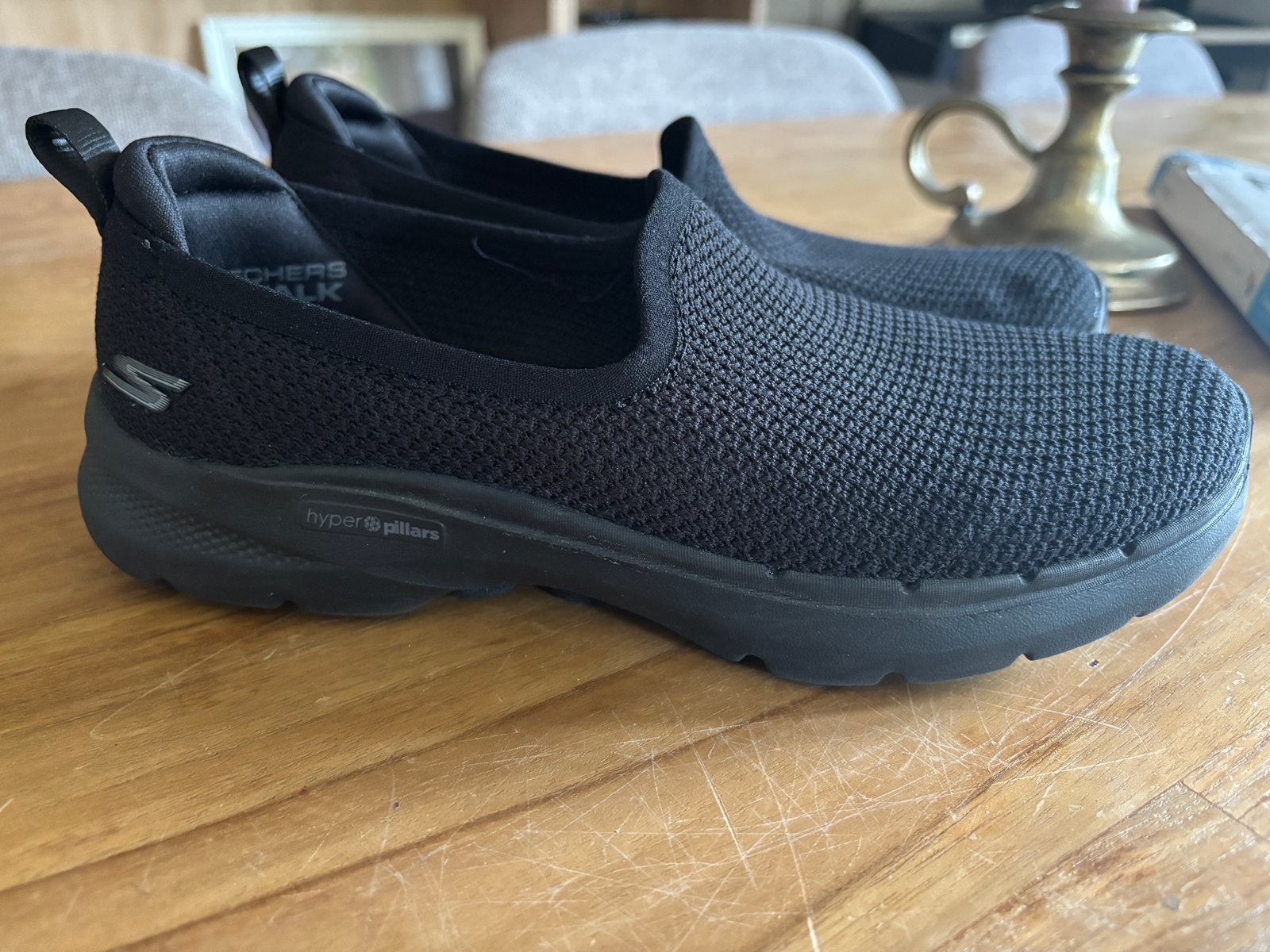 Skechers Go Walk 6  instappers sneakers zwart mt36 izgs, Ophalen of Verzenden, Zo goed als nieuw, Instappers, Zwart