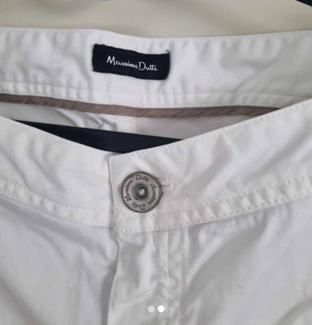 Massimo Dutti witte driekwart broek, Kleding | Dames, Broeken en Pantalons, Maat 38/40 (M), Massimo Dutti, Wit, Ophalen of Verzenden