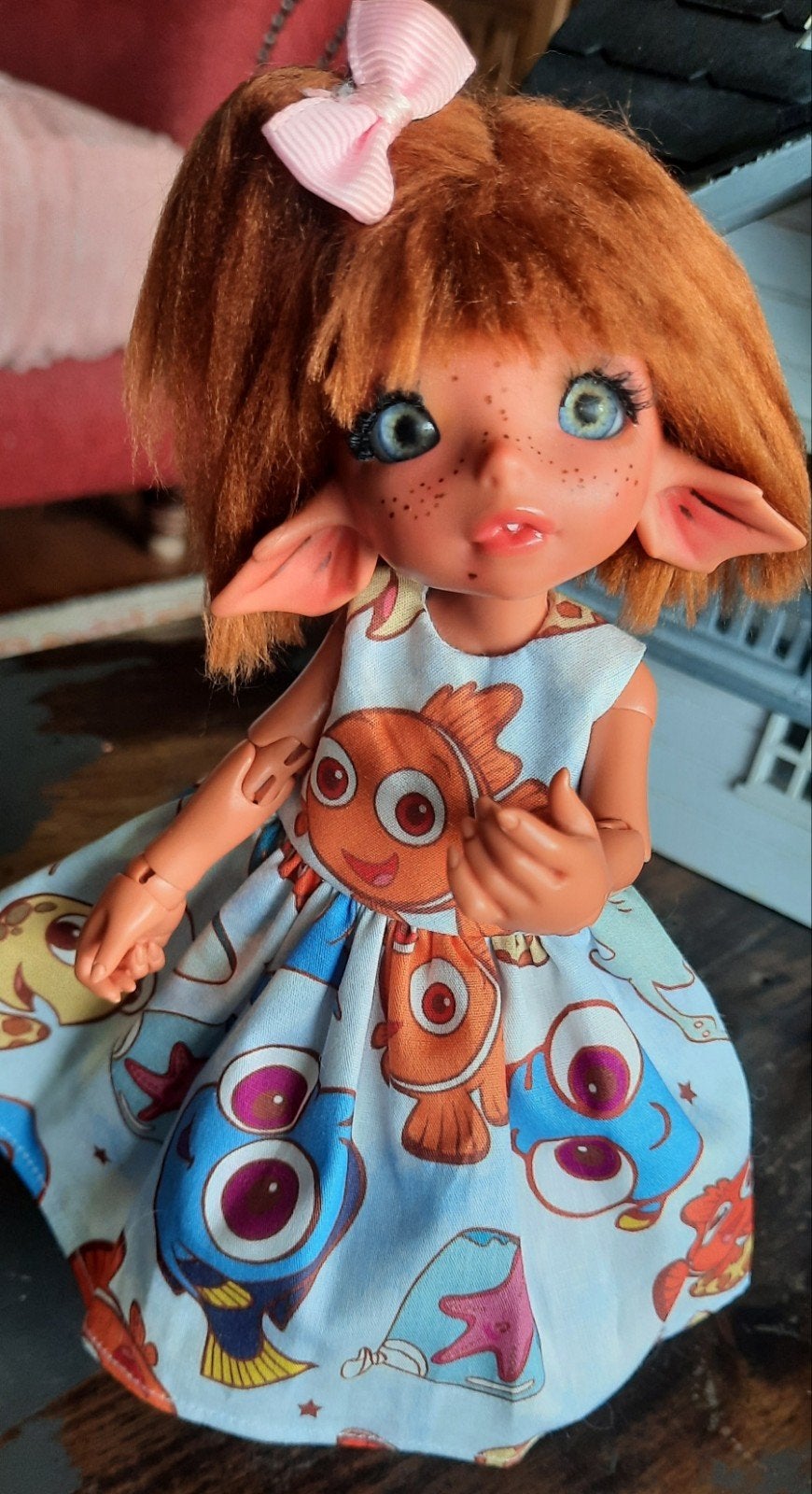 Bjd 21 cm , mooie & aparte, fullset pop., Ophalen of Verzenden, Zo goed als nieuw, Pop
