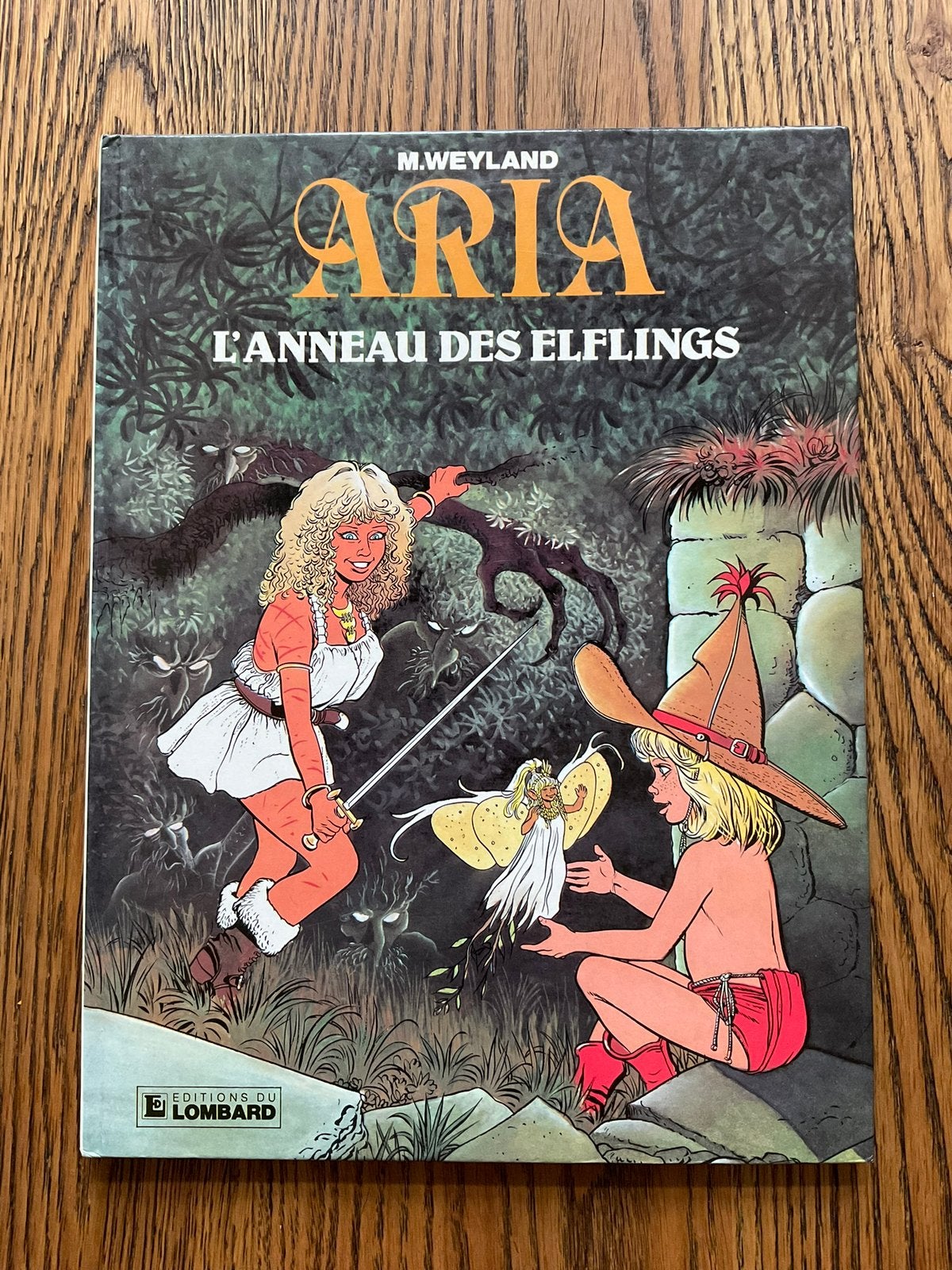Vintage Franstalig Aria hardcover L’anneau Des Elflings, Eén stripboek, Ophalen of Verzenden, Zo goed als nieuw, Michel Weyland