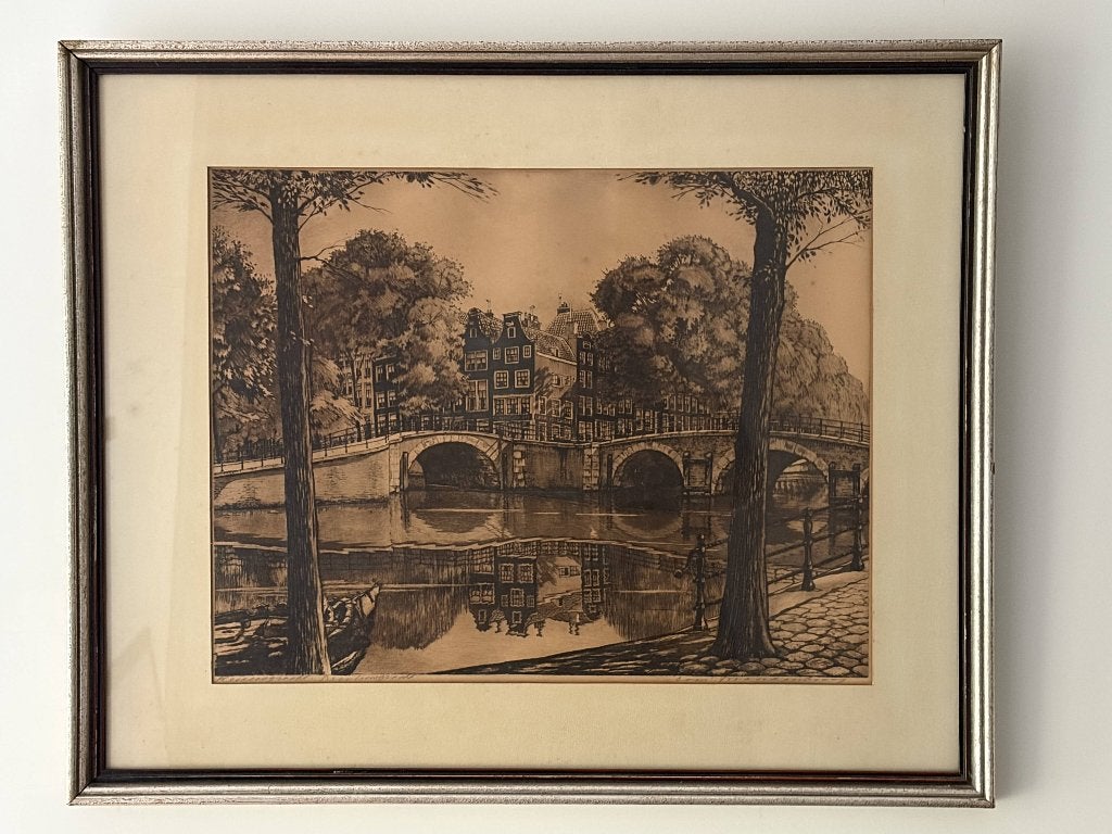Etsen Cornelis Brandenburg, Ophalen, Oud hollands, Landschap, Papier