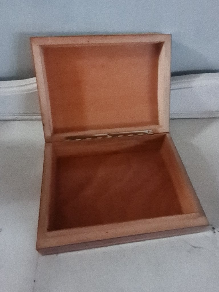 Vintage opberg kistje ingelegd vol hout, Ophalen of Verzenden