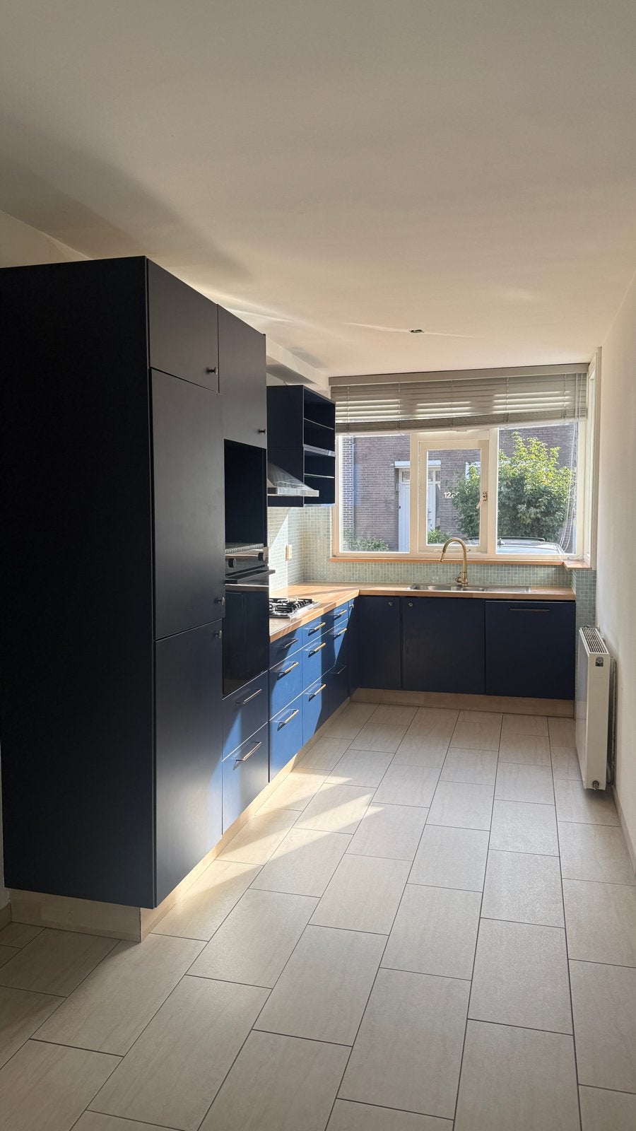 Stijlvolle keuken, Huis en Inrichting, Gebruikt, Blauw, Hoekkeuken, Ophalen of Verzenden