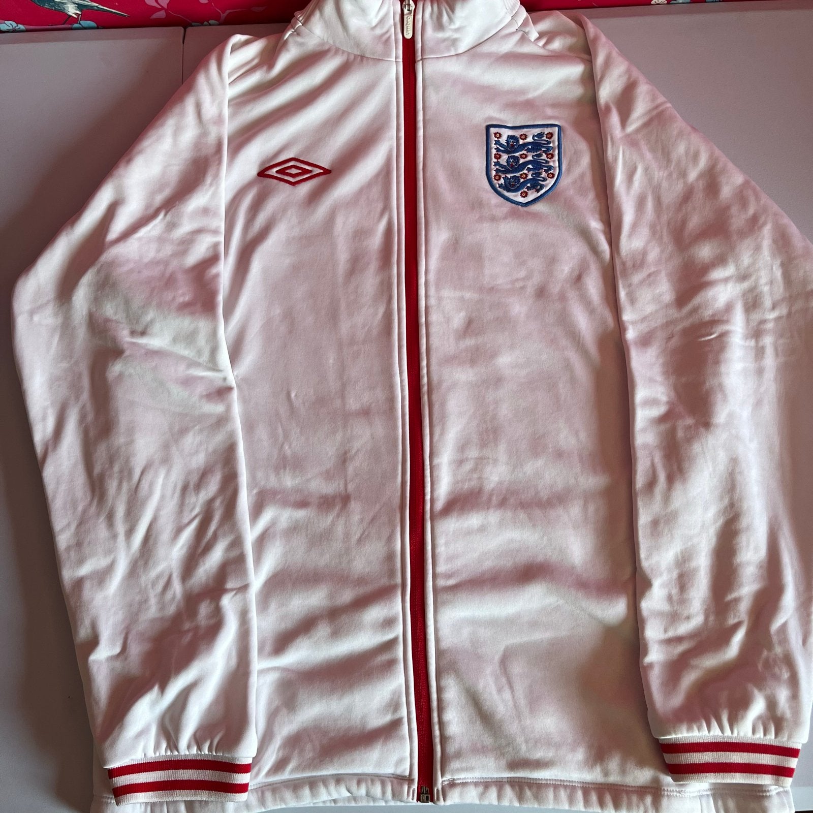 Engeland voetbaljack - Umbro - Maat L, Maat 52/54 (L), Wit, Ophalen of Verzenden, Zo goed als nieuw