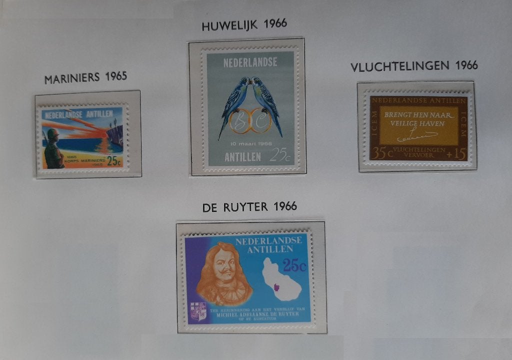 1965 - 1966 Nederlandse Antillen 4 Postzegels Nvph 368 - 371, Postzegels en Munten, Ophalen