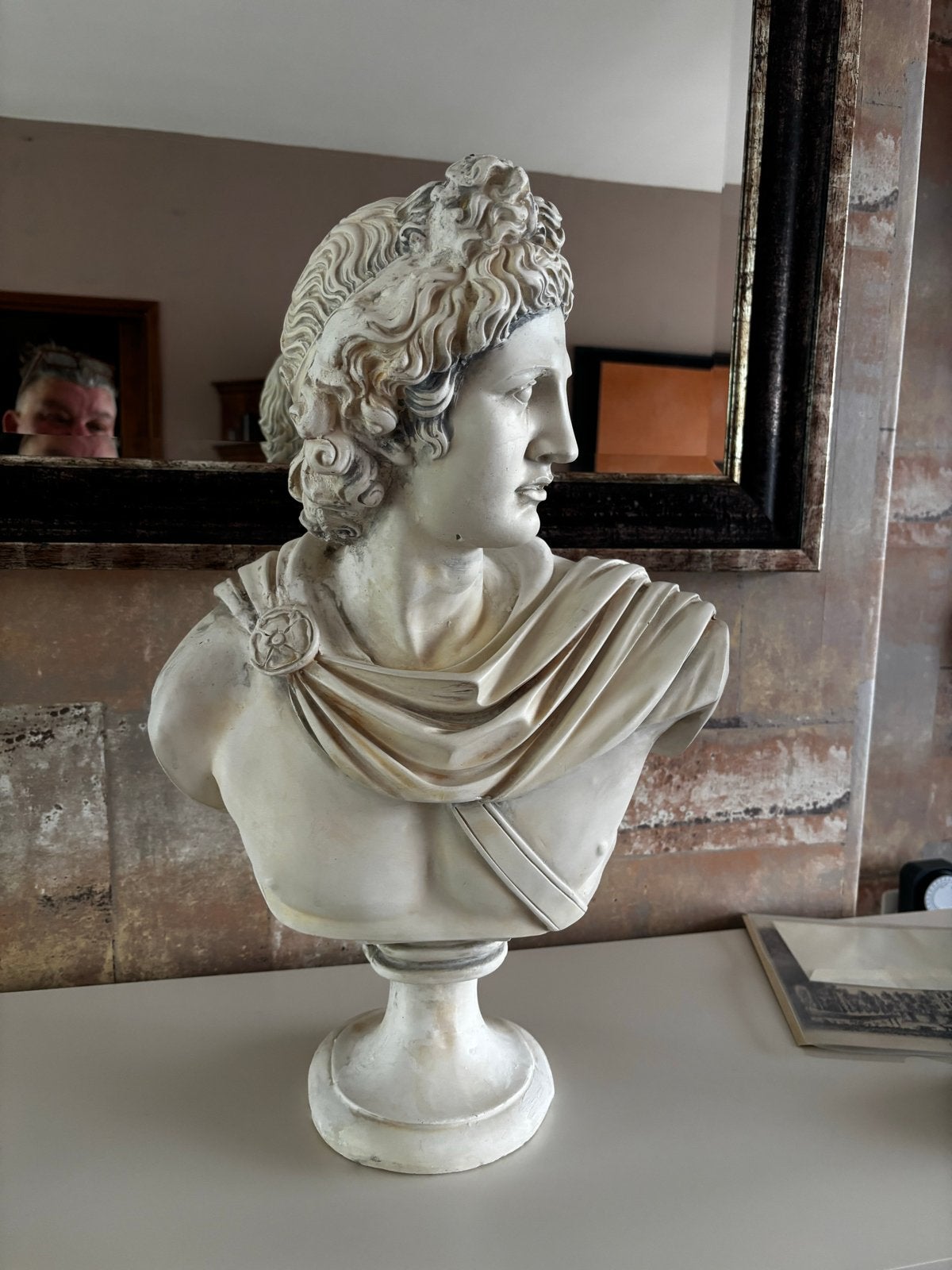 Klassieke Buste van Apollo Belvedere - Wit, 20-50 cm, Ophalen of Verzenden, Zo goed als nieuw