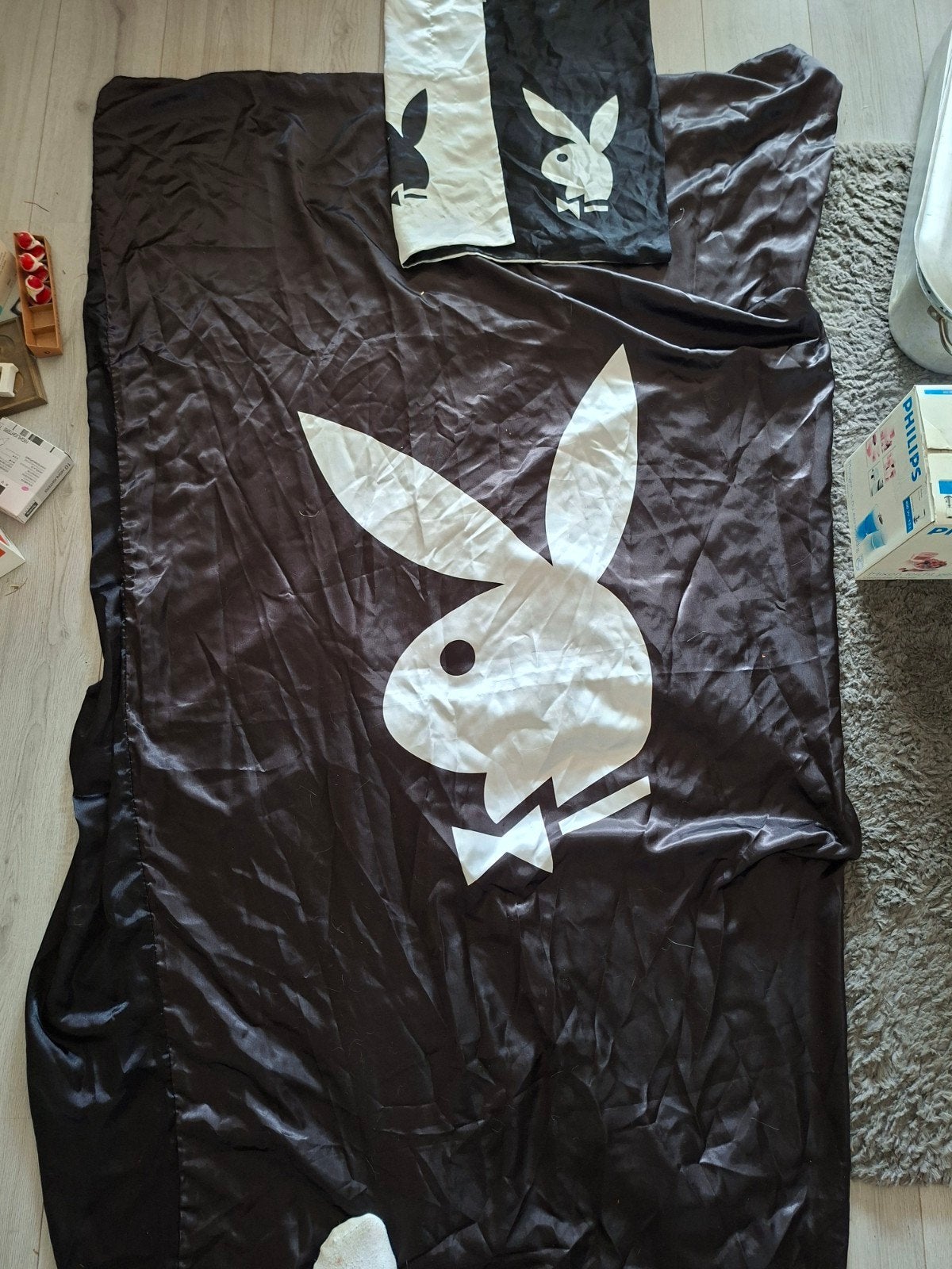 Dekbedovertrek playboy 1 persoons Orgineel, Ophalen of Verzenden, Gebruikt, Eenpersoons, Dekbedovertrek