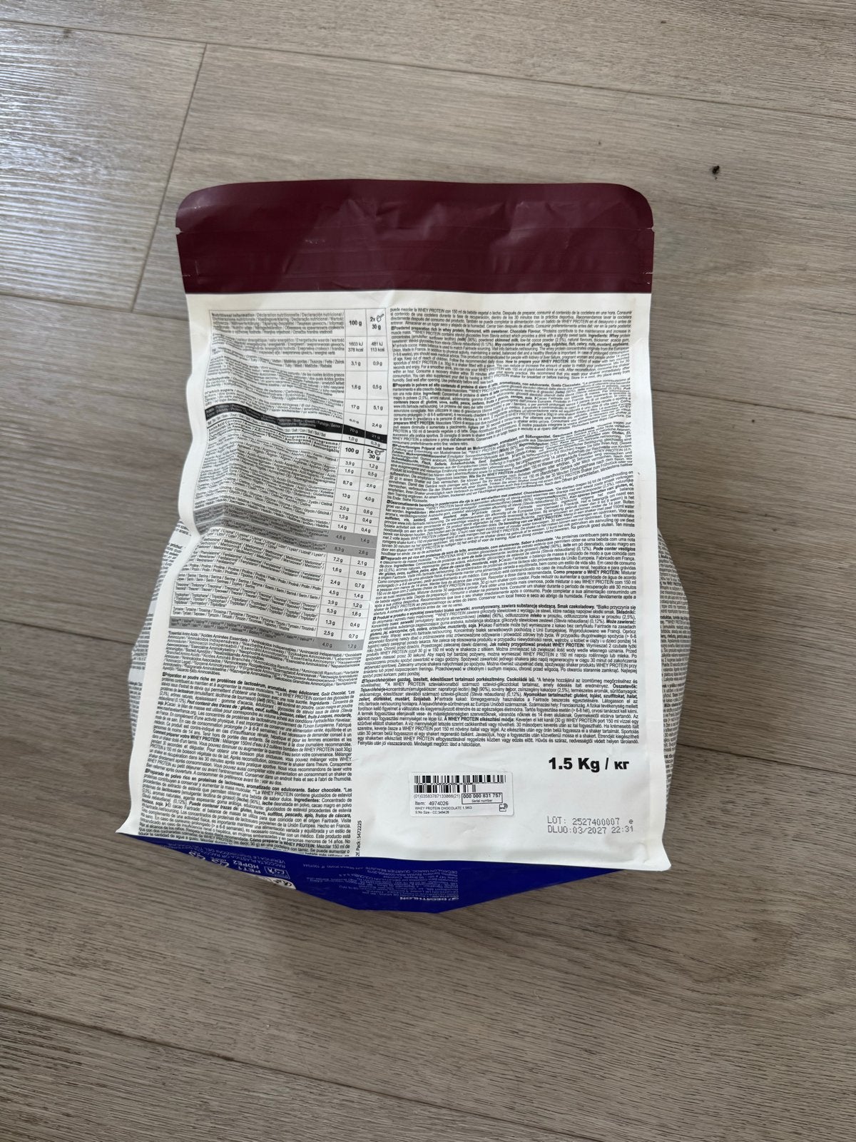 Decathlon Whey Proteïne 1,5 kg - chocola, Ophalen of Verzenden, Nieuw, Poeder of Drank