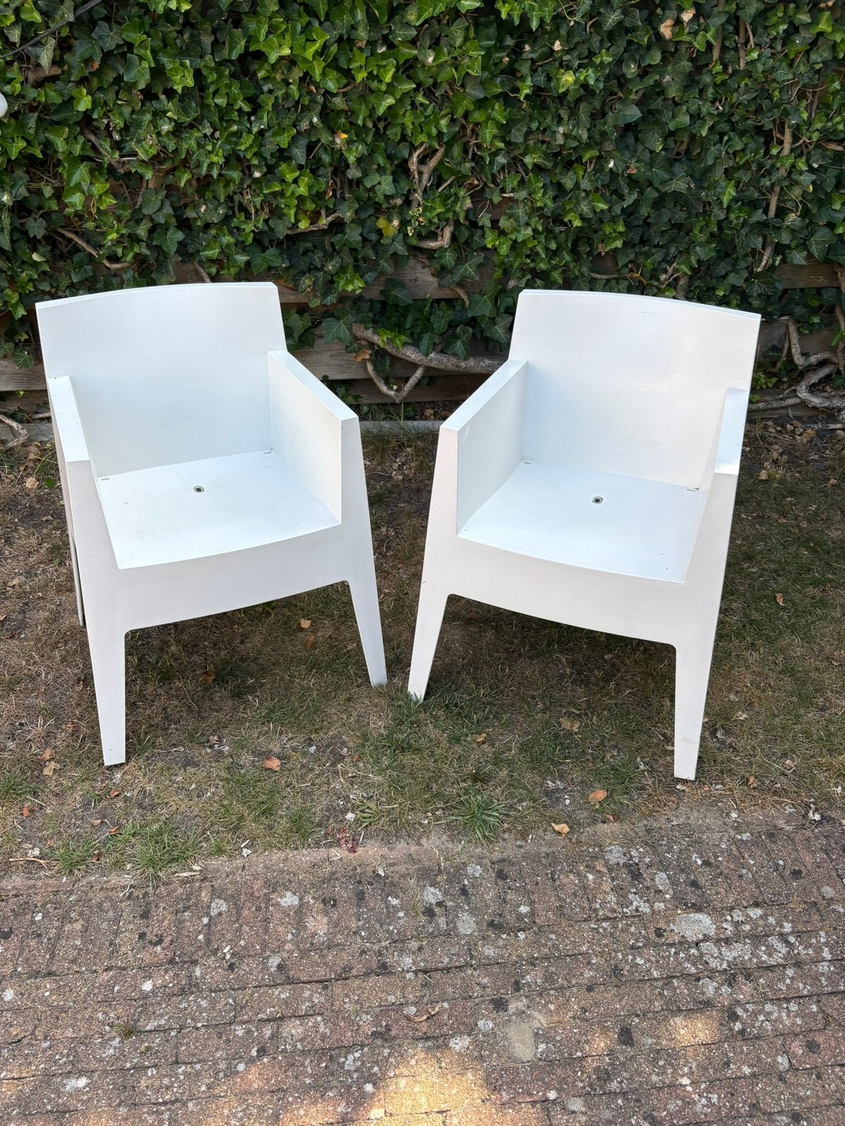 2 x philip starck stoel wit, Ophalen, Gebruikt, Kunststof