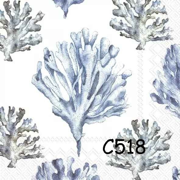 Servetten decoupage/bullet journal – koraal C518, Verzenden, Nieuw